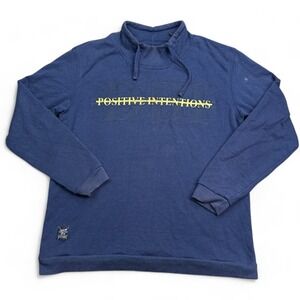 Dubai Positive Intentions Lightweight Sweatshirt Adult Size Medium Blue Pullover